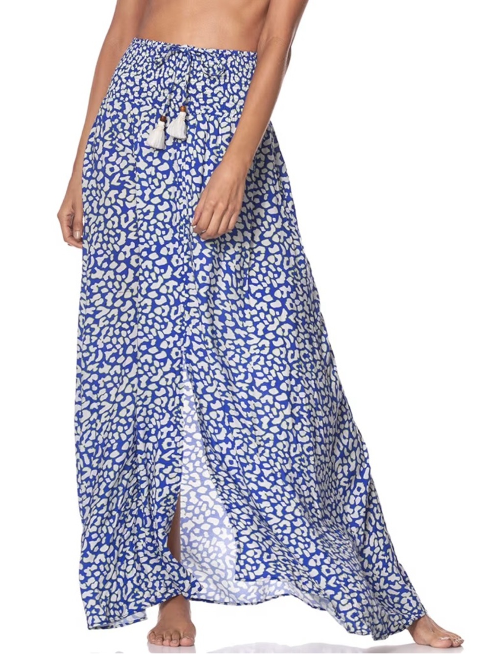 Maaji Enchanted Convertible Skirt Maxi Blue Animal Print M Revolve - Picture 4 of 10